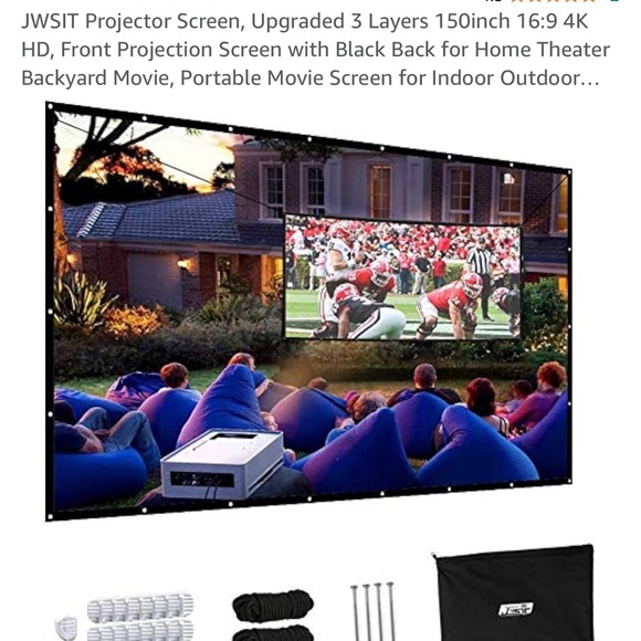 Mini Projector & Screen - Picture 4 of 4